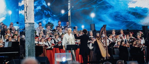 Vispārējie latviešu dziesmu un deju svētki. Atklāšanas koncerts svētku dalībniekiem,foto: publicitātes foto