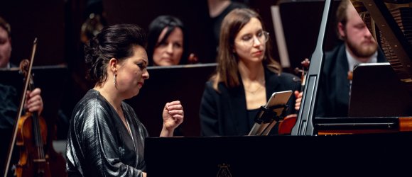 Latviešu simfoniskās mūzikas lielkoncerts - Agnese Egliņa un Atvars Lakstīgala,foto: Kaspars Balamovskis