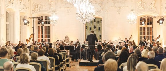 Francijos simfoninė elegancija Rundalės rūmuose - Guntis Kuzma ir Egija Sproģe,foto: Jānis Porietis