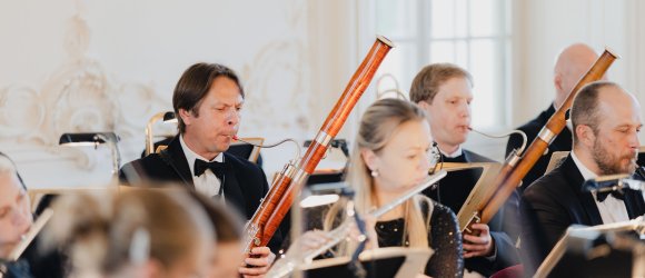 Liepojos garsai Rundalės rūmuose su Guntis Kuzma ir Robertu Beinariu,foto: Jānis Porietis