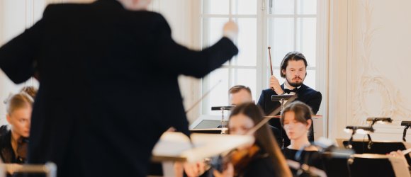 Liepojos garsai Rundalės rūmuose su Guntis Kuzma ir Robertu Beinariu,foto: Jānis Porietis