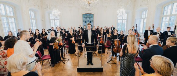 Liepojos garsai Rundalės rūmuose su Guntis Kuzma ir Robertu Beinariu,foto: Jānis Porietis