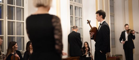 Liepojos garsai Rundalės rūmuose - Kasparas Uinskas ir Atvars Lakstīgala,foto: Nils Vilnis