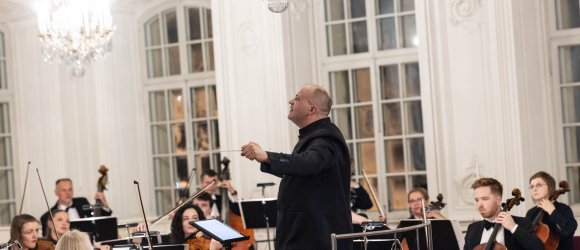 Liepojos garsai Rundalės rūmuose - Kasparas Uinskas ir Atvars Lakstīgala,foto: Nils Vilnis