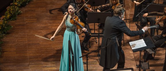 ŽVAIGŽDŽIŲ FESTIVALIS - Annelien van Wauwe, Yuki Hirano ir Guntis Kuzma,foto: Kārlis Volkovskis