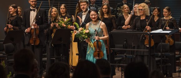 ŽVAIGŽDŽIŲ FESTIVALIS - Annelien van Wauwe, Yuki Hirano ir Guntis Kuzma,foto: Kārlis Volkovskis